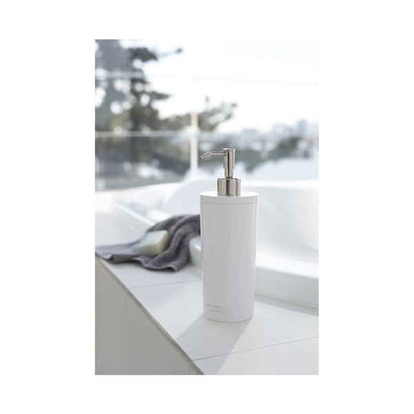 Balts plastmasas ziepju dozators 500 ml Round – YAMAZAKI-image-3
