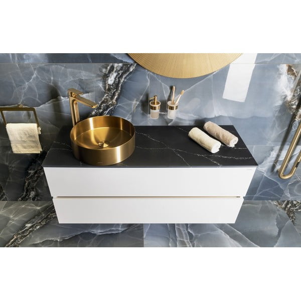 Zelta krāsas stāvošs jaucējkrāns izlietnei Spy – Sapho-image-4