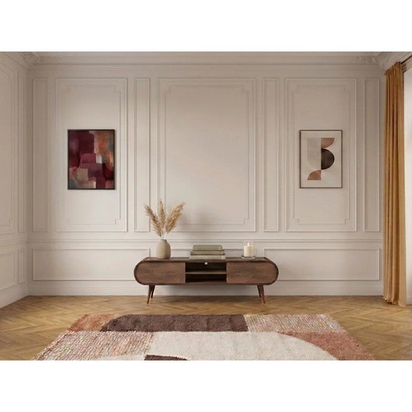Dabīga toņa TV galdiņš ar ozolkoka imitāciju 180x52x40 cm Billie – Bobochic Paris-image-3