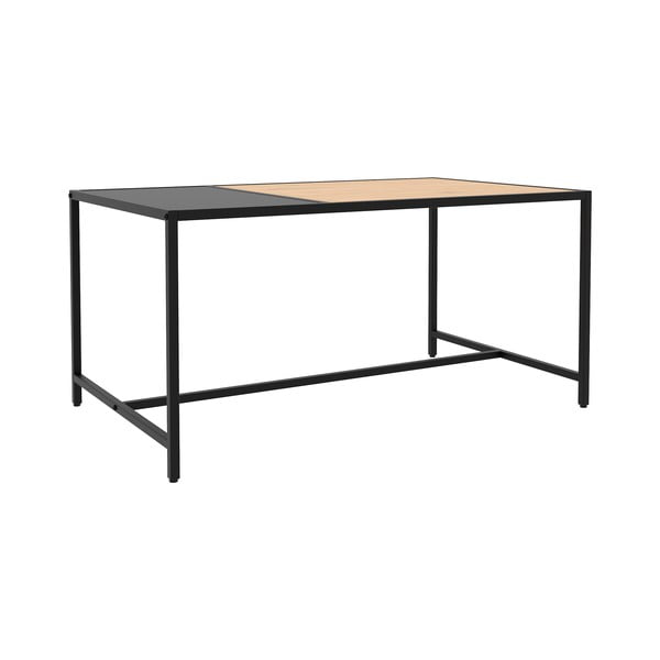 Melns/dabīga toņa žurnālgaldiņš 60x100 cm Altino – Unique Furniture-image-2