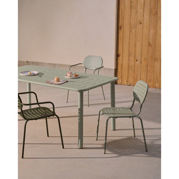 Tērauda dārza ēdamgalds 90x180 cm Brai – Kave Home-image-1