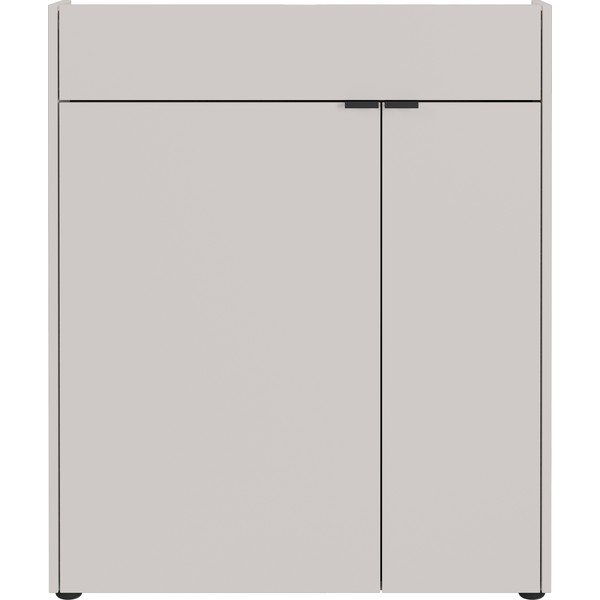 Krēmkrāsas matēts skapītis 83x99x22 cm Ameca – Germania-image-2