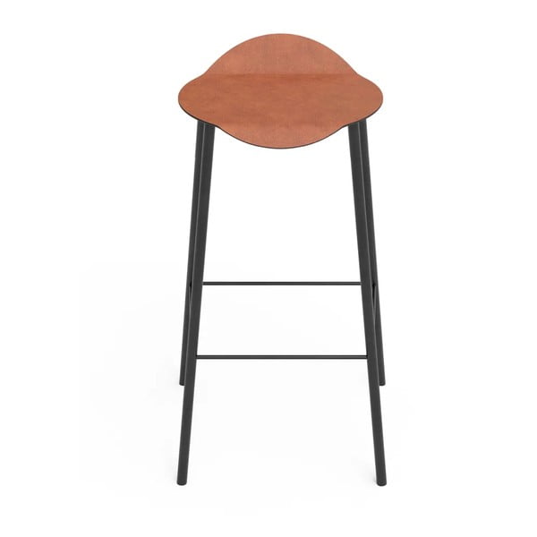 Konjakbrūns ādas bāra krēsls Flamingo Bull – LIND DNA