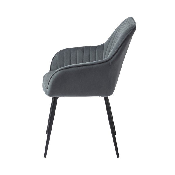 Pelēks samta pusdienu krēsls Melfort – Unique Furniture-image-2