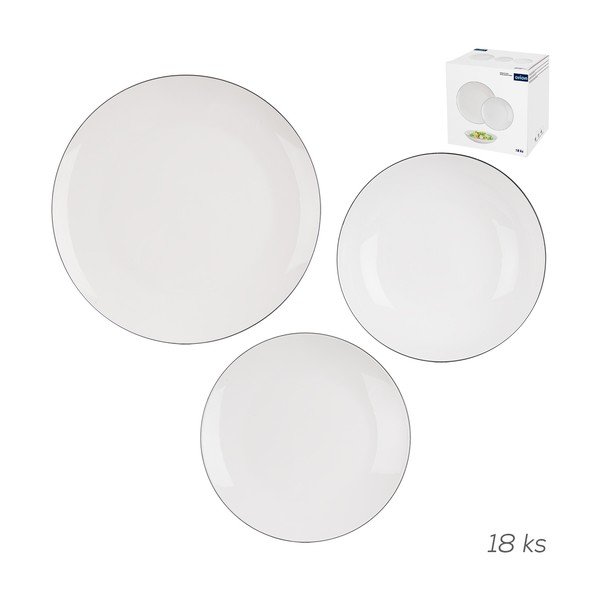 Pusdienu komplekts no sintētiskā kaula porcelāna (18 gab.) Decora – Orion-image-2