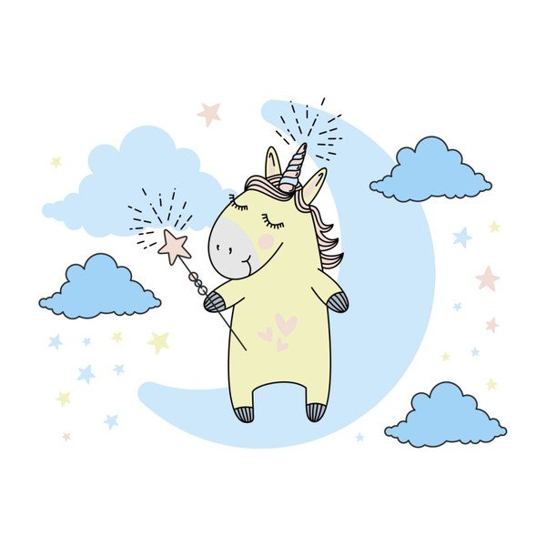 Sienas uzlīmju komplekts Ambiance Unicorn in The Sky-image-2