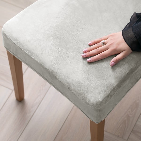 Gaiši pelēki uzvelkami pārvalki krēslam (4 gab.) 48 cm Sento – Restilo-image-1