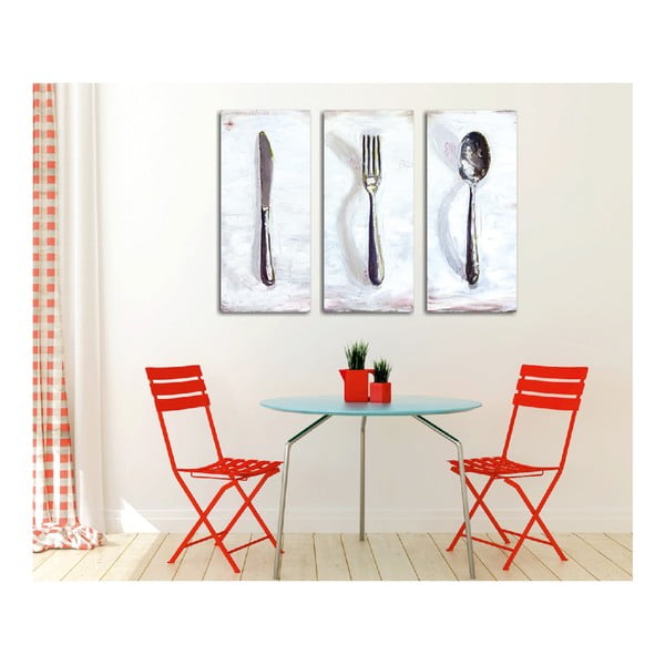3-daļīga glezna uz audekla Dinner-image-2