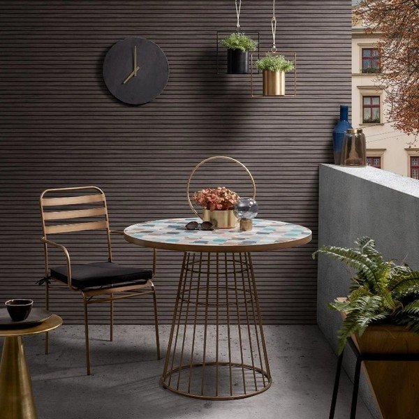 Alumīnija apaļš sānu galdiņš ø 39 cm Rhet – Kave Home-image-4