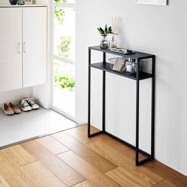 Melns metāla konsoles galds 18x60 cm Tower – YAMAZAKI-image-2