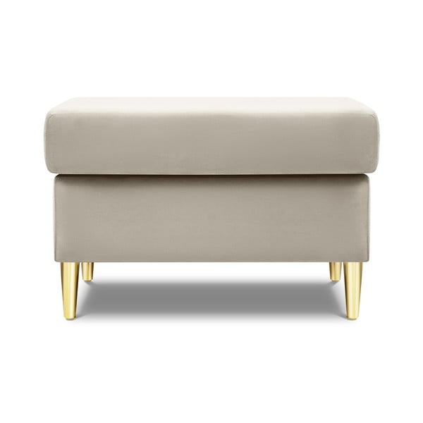 Bēšs samta kāju soliņš Kyoto – Cosmopolitan Design
