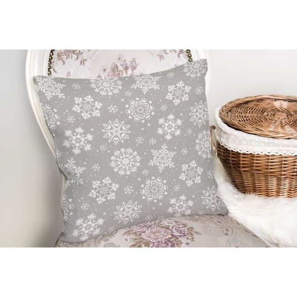 Ziemassvētku spilvendrāna Minimalist Cushion Covers Snowflakes, 42 x 42 cm-image-2