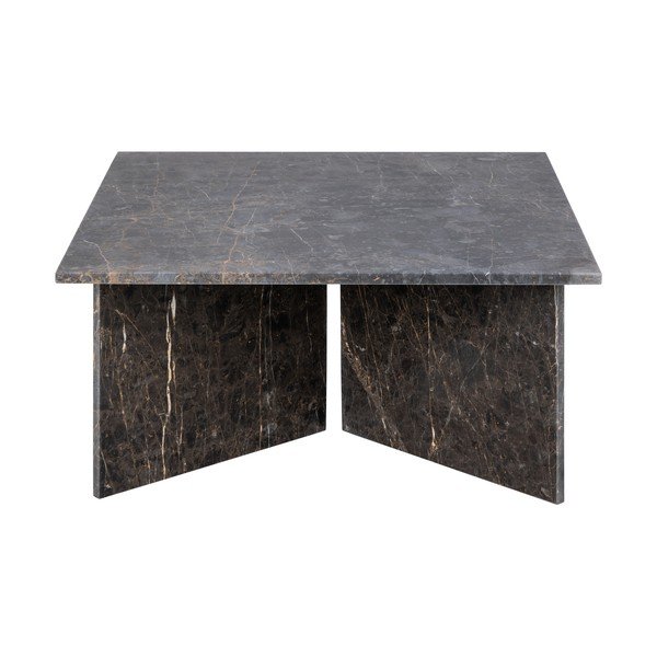 Melns marmora žurnālgaldiņš 90x90 cm Vega – Actona-image-2