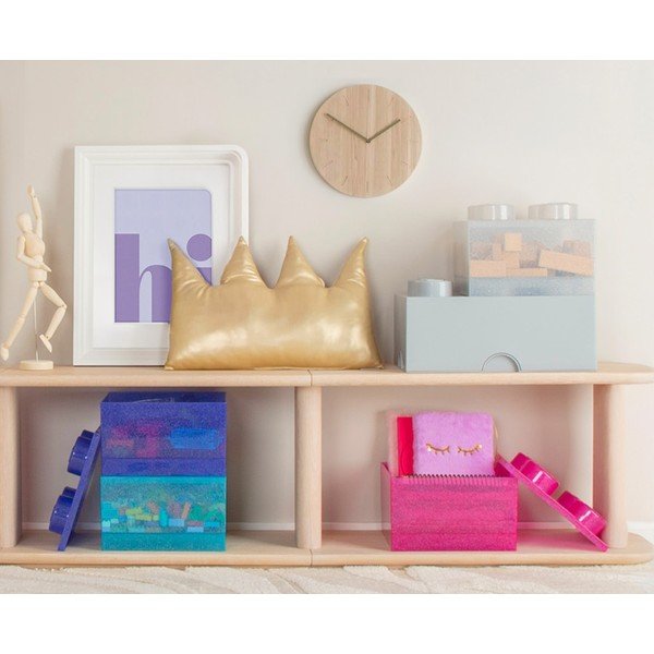 Violeta plastmasas uzglabāšanas kaste bērniem 25x25x18 cm – LEGO®-image-4