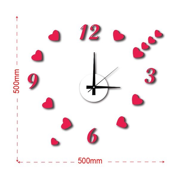 Mauro Ferretti Sienas pulkstenis Hearts, ⌀ 50 cm-image-2