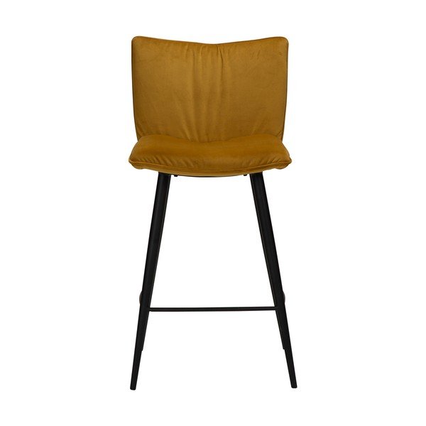 Dzeltens samta bāra krēsls DAN-FORM Denmark Join, augstums 93 cm-image-1