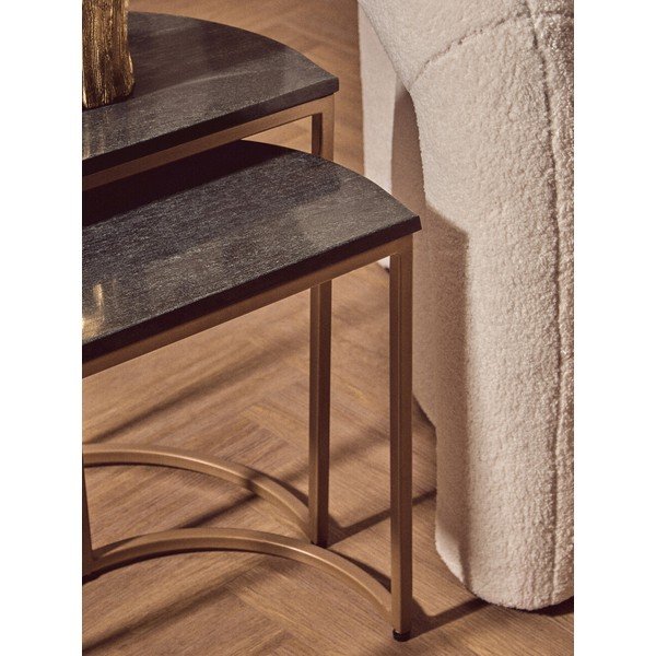 Sānu galdiņi (2 gab.) ar marmora virsmu 28x45 cm Varana – Premier Housewares-image-4