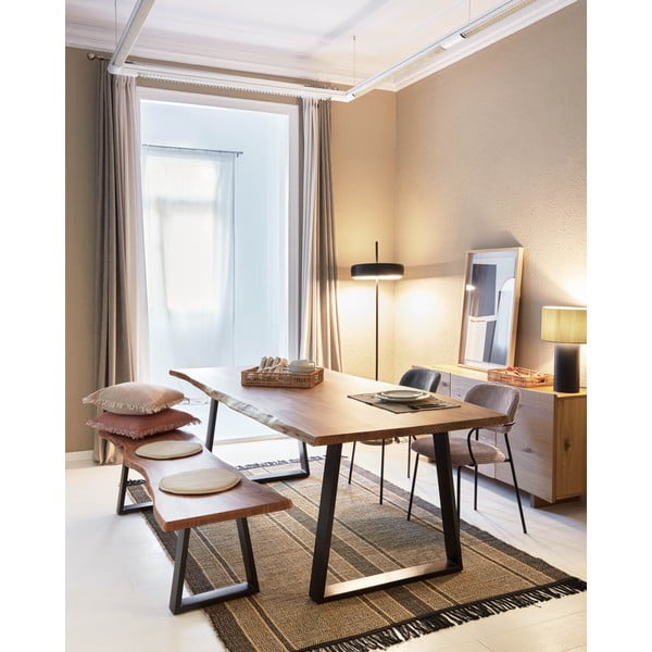 Melns/dabīga toņa divpusējs paklājs no jūraszālēm 160x230 cm Brunilda – Kave Home-image-1