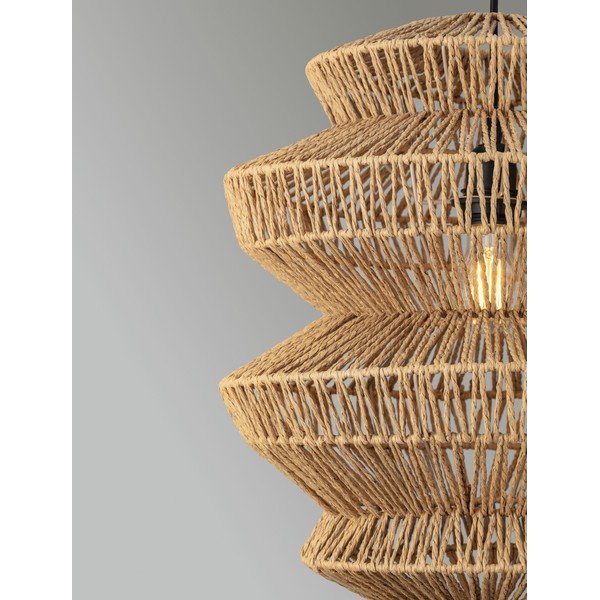 Dabīga toņa no virves piekaramā lampa ø 40 cm Nua – Nova Luce-image-2
