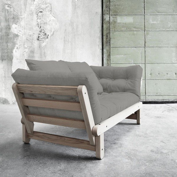 Dīvāns gulta Karup Beat Beech/Granite Grey-image-3