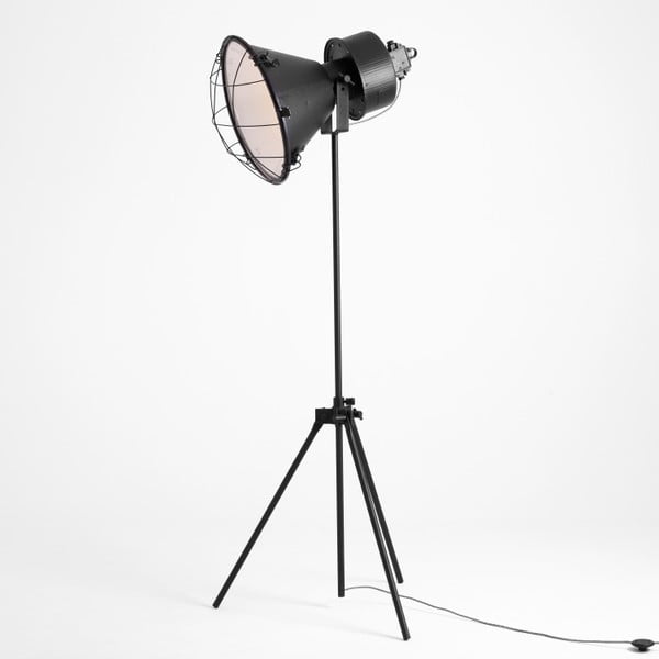 Melna grīdas lampa Pielāgota forma Loft-image-1