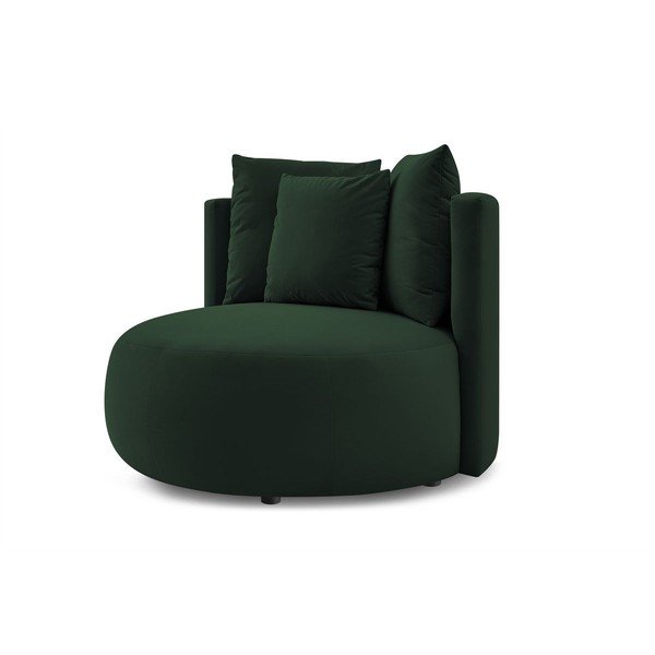 Tumši zaļš samta atpūtas krēsls Cesar – Bobochic Paris