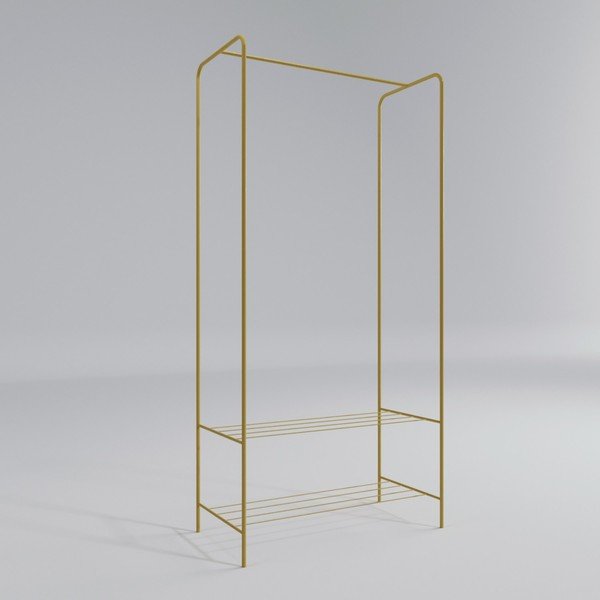 Zelta krāsas metāla drēbju pakaramais statīvs Frankenthal – Kalune Design-image-3
