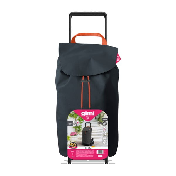 Pelēka iepirkumu soma uz riteņiem Vileda Gimi, 52 l-image-2