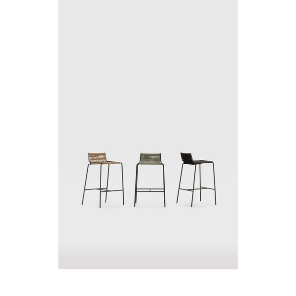 Melns metāla bāra krēsls (sēdekļa augstums 65 cm) Emily – Marckeric-image-1