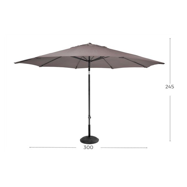 Pelēks lietussargs Hartman, ø 300 cm-image-1