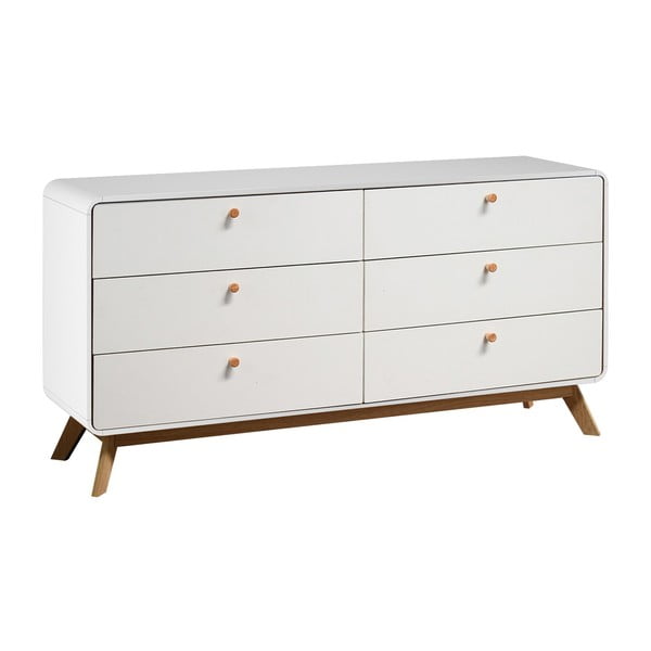 Balta zema kumode 150x74 cm Caitlin – Støraa-image-4