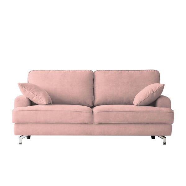 Rozā trīsvietīgs dīvāns Kooko Home Rumba