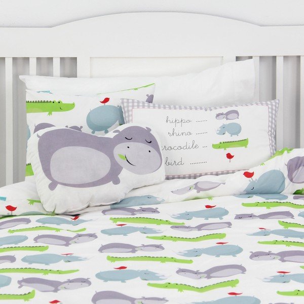 Bērnu kokvilnas sega un spilvens Mr. Fox Hippo, 140 x 200 cm-image-4