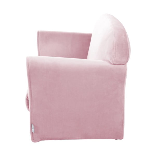 Gaiši rozā samta bērnu dīvāns 78 cm Lil Sofa – Roba-image-2