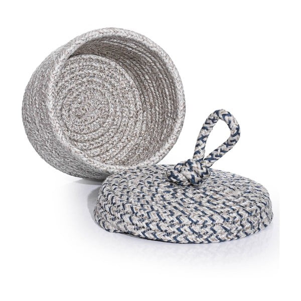 Auduma dekoratīvā uzglabāšanas kaste ar vāku – Mioli Decor-image-2