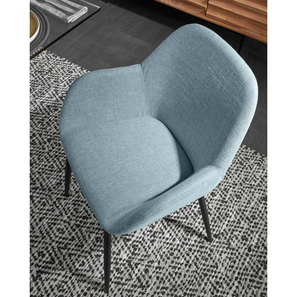 Zils polsterēts ēdamistabas krēsls Konna – Kave Home-image-2