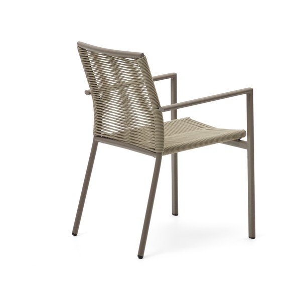 Bēšs metāla dārza krēsls Culip – Kave Home-image-4