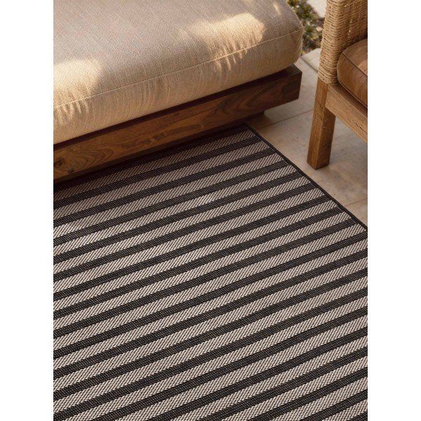 Melns/krēmkrāsas iekštelpu un āra paklājs 120x170 cm Haringey Linley – Ted Baker-image-3