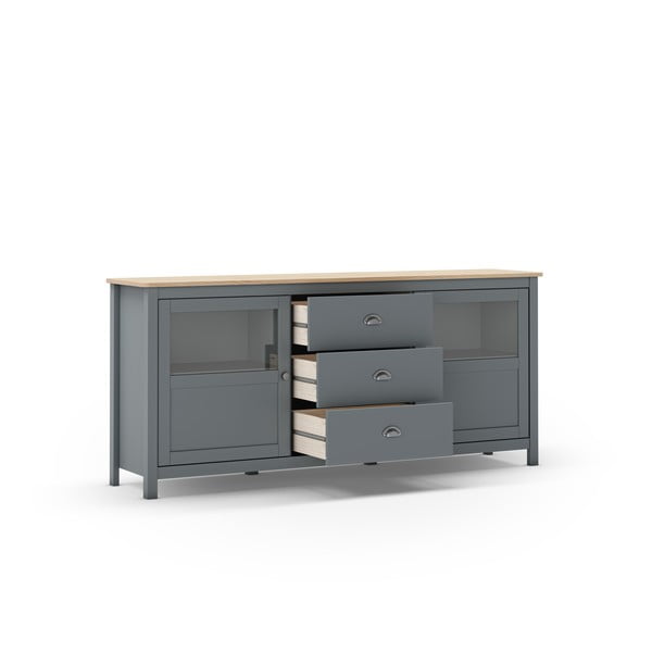 Dūmakaini zaļa priedes masīvkoka kumode 180x80x40 cm Misti – Marckeric-image-2