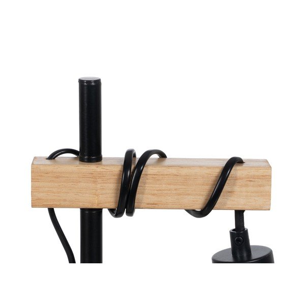 Melna/dabīga toņa galda lampa (augstums 52 cm) – Ixia-image-3