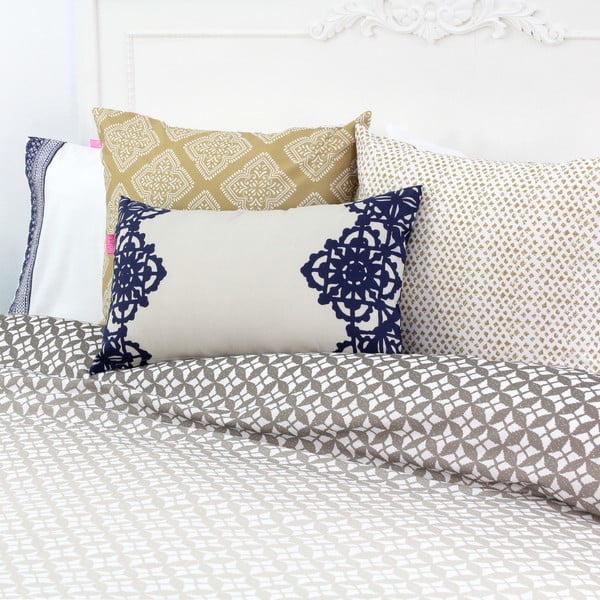 2 kokvilnas spilvendrānu komplekts Happy Friday Izšūšana-image-1