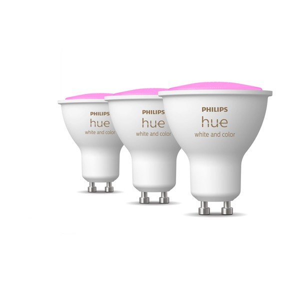 LED spuldzes ar GU10 spuldžu ietveri (3 gab.), 6 W White and color ambiance – Philips Hue-image-1