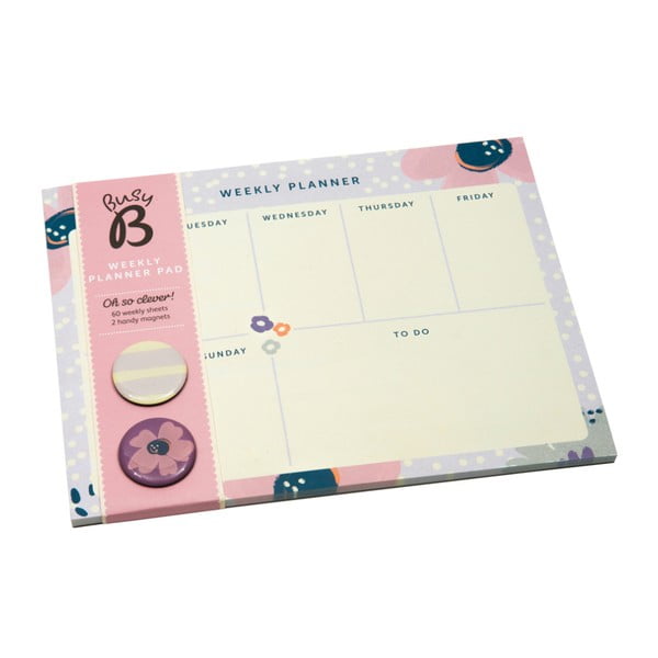Nedēļas plānotājs Busy B Planner Pretty/Floral, 60 lapas-image-1