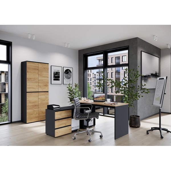 Darba galds ar ozolkoka imitāciju 146x145 cm Lissabon – Germania-image-1