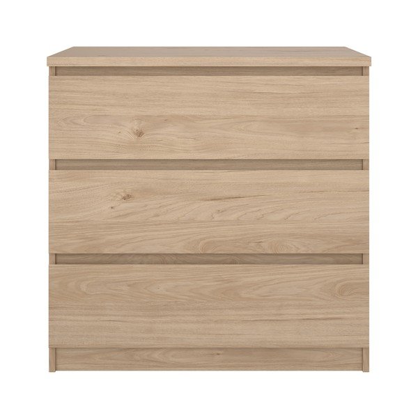 Dabīga toņa kumode ar ozolkoka imitāciju 77x76x50 cm Naia – Tvilum-image-2
