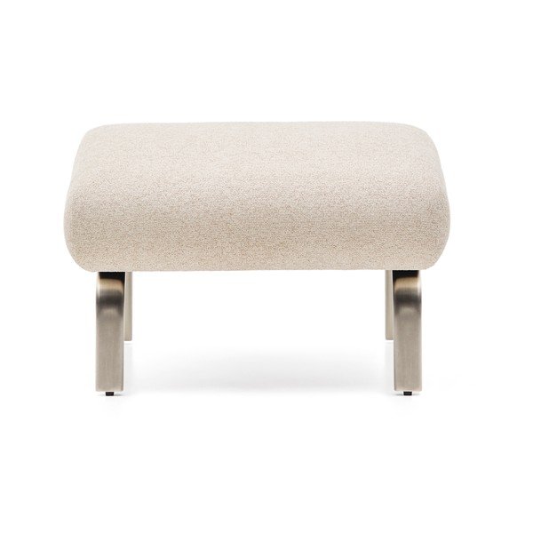 Bēšs kāju soliņš no šenila auduma Amsen – Kave Home-image-3