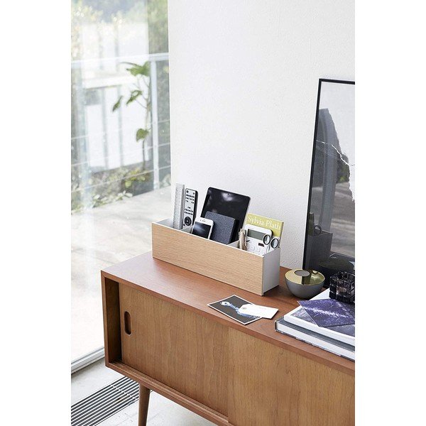 Balts/dabīga toņa metāla organizators kancelejas piederumiem Rin – YAMAZAKI-image-1