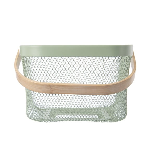 Stiepļu metāla uzglabāšanas grozs 24,5x24,5x30 cm Greenish – Orion-image-2