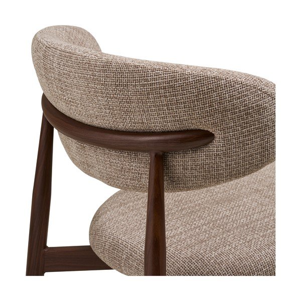 Bēšs/tumši brūns polsterēts pusdienu krēsls Levanto – House Nordic-image-4