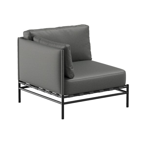 Tumši pelēks modulārais dārza dīvāns (ar maināmu stūri) Dandy – Sit Sit